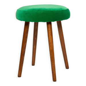 Tabouret en velours vert - 1960