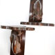 Pair of 2 art deco wooden elephant bookends