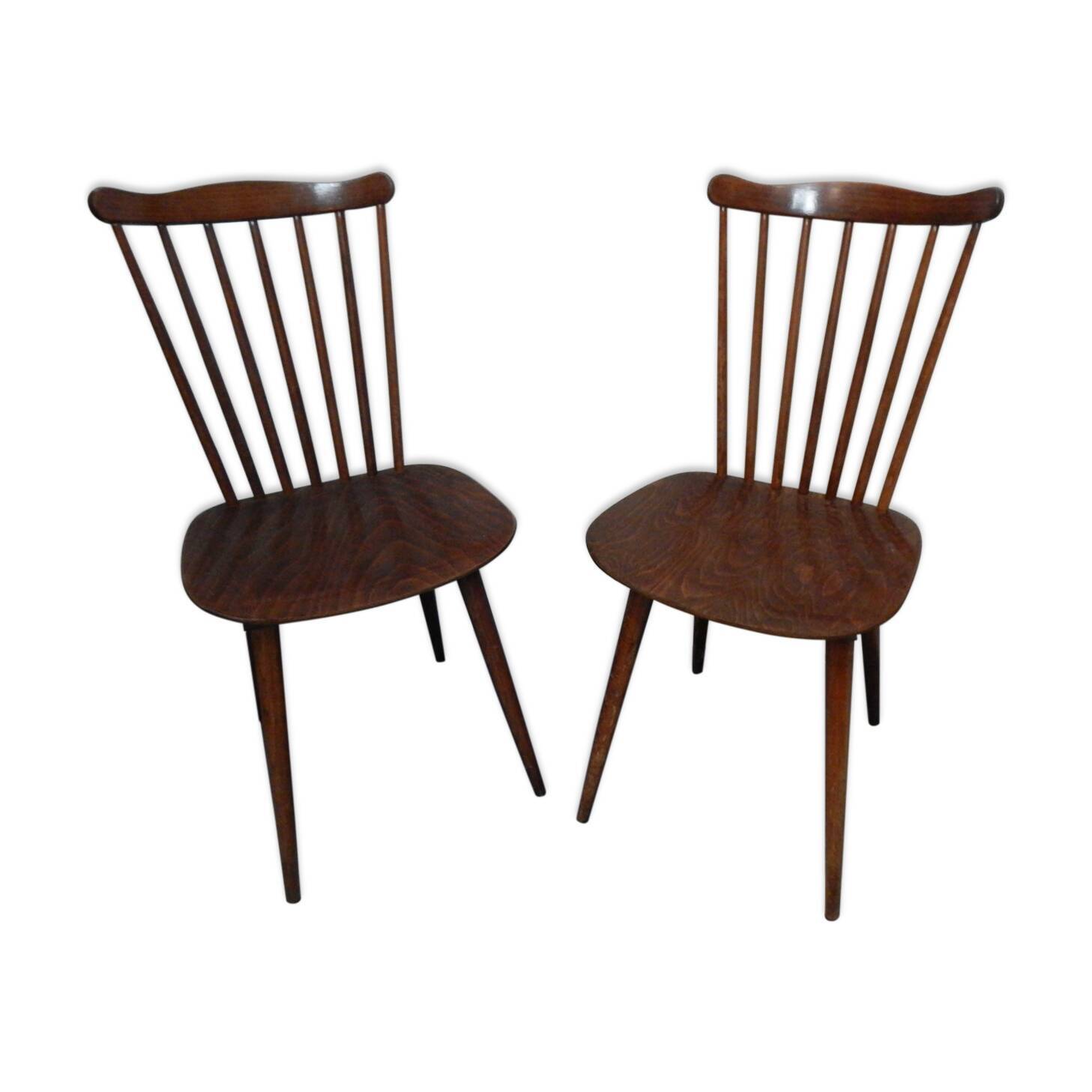 Pair of vintage Baumann chairs model minuet years 50/60