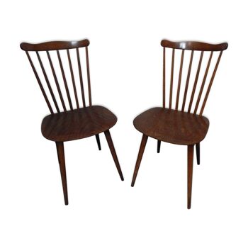 Paire de chaises vintage Baumann modèle menuet années 50/60