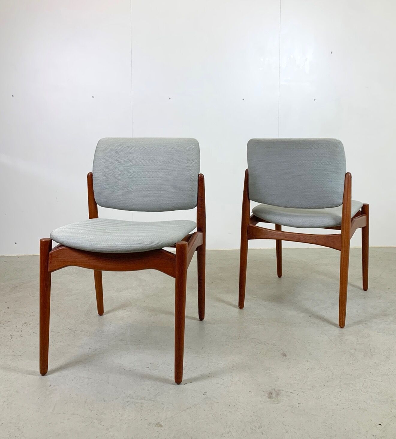 Teak dining chairs model Captain by Erik Buch for Ørum Møbelfabrik, 1967