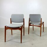 Teak dining chairs model Captain by Erik Buch for Ørum Møbelfabrik, 1967