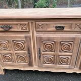 Brutalist art deco diamond point sideboard 198cm