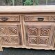 Brutalist art deco diamond point sideboard 198cm