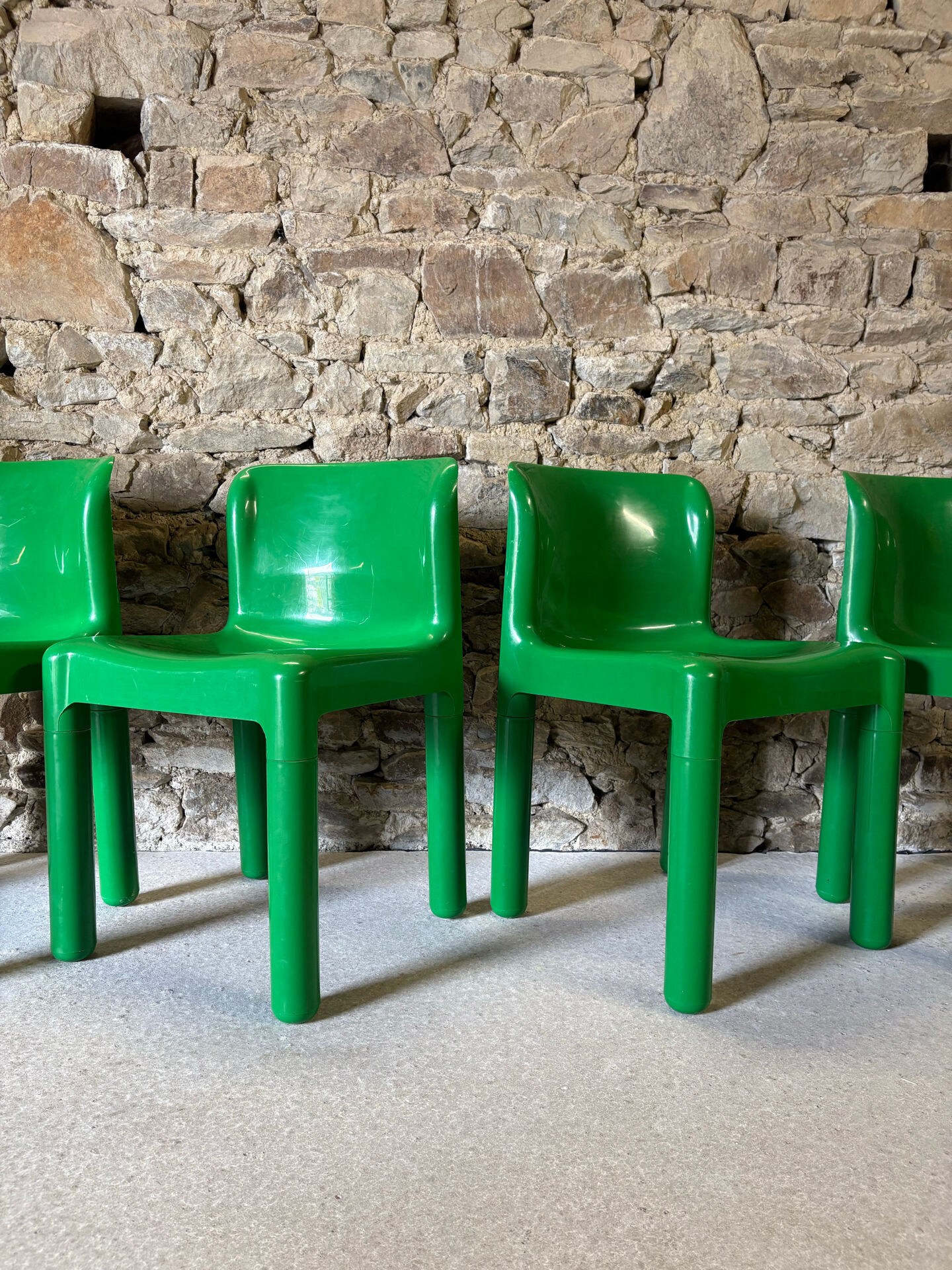 4 chaises modèle 4875 par C. Bartoli pour Kartell, 1970