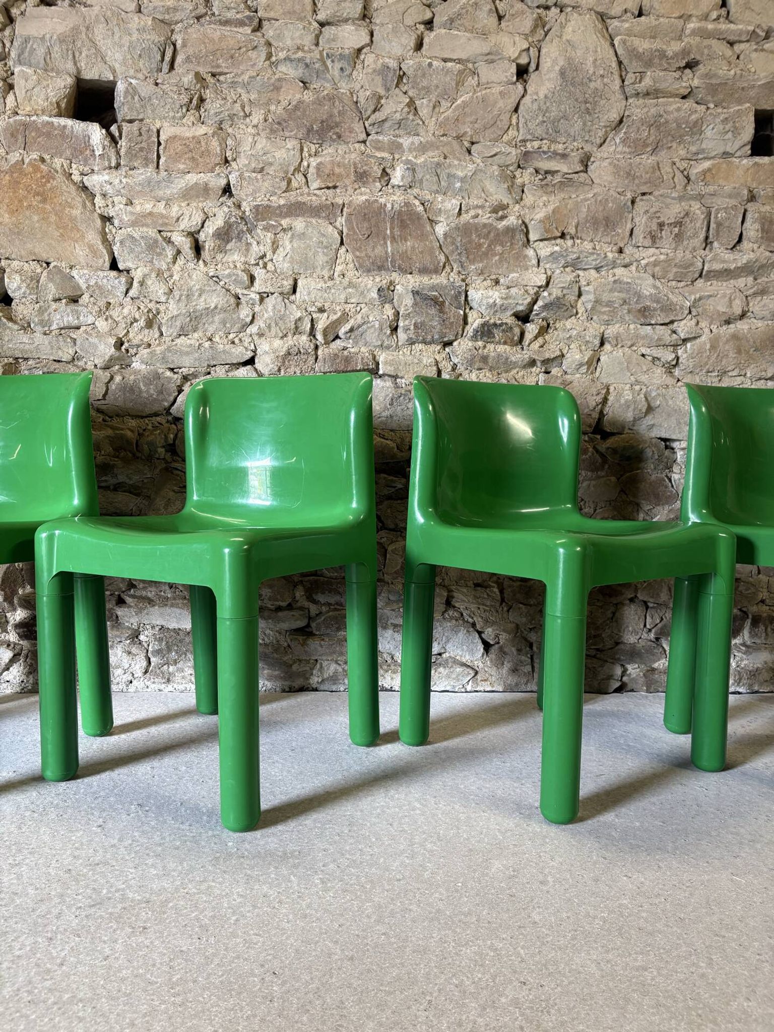 4 chairs model 4875 by C. Bartoli for Kartell, 1970