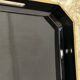 Japanese tray in black and gold lacquered wood
