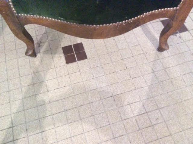 Voltaire with green velvet seat