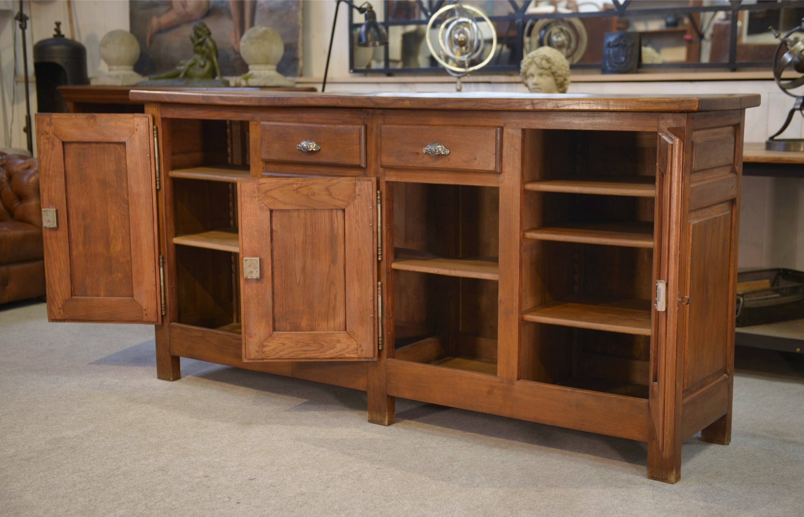 Rustic oak sideboard from the 1950s.