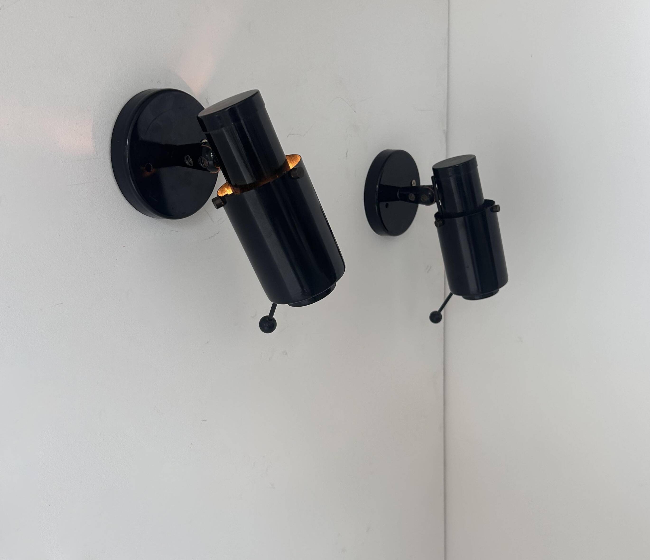 Pair of vintage Zodiac wall lights, Jacques Biny Lita 1965