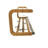 Scandinavian beech coat rack, Sweden, 1950