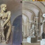 Paintings Lot 22 studies Edouard Pannetier (1884-1965) Architecture sculpture etc