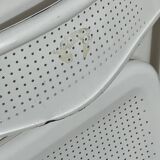 perforated metal folding chairs, vintage design from the 1970s