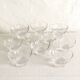 10 crystal champagne glasses, 1950s