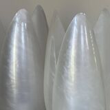 Paire de lampes nacrée style rougier design années 70