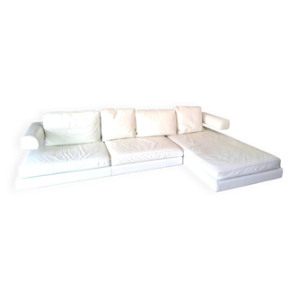 Designer leather corner sofa