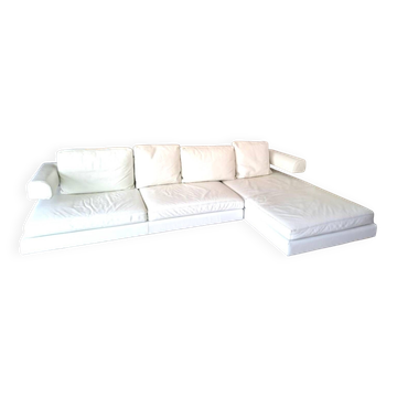 Designer leather corner sofa