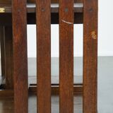 Large Antique English Oak Library Book Carousel