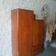 Vintage assymetrical oak cabinet