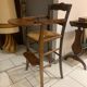 Ancienne chaise haute paillée