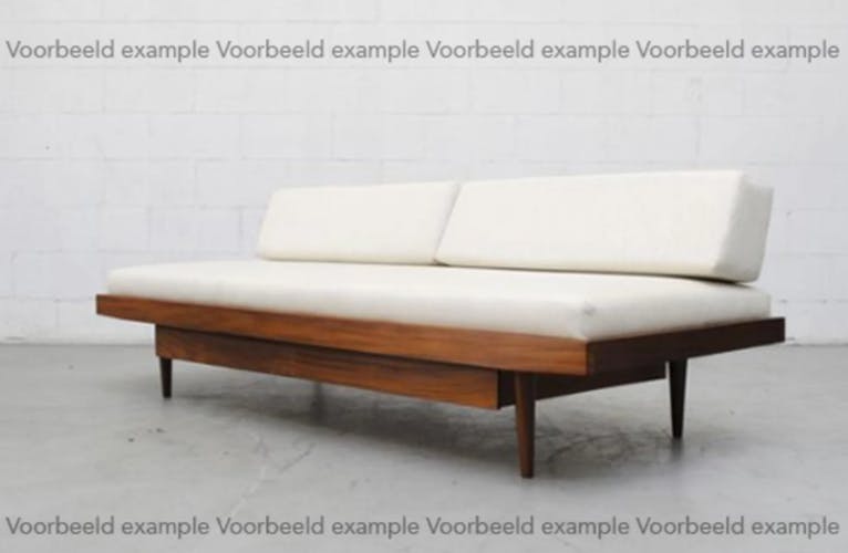 Vintage wooden bed with drawers, Netherlands, 1960