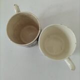 Duo de tasses anciennes Saint-Amand – Décor floral 4146 (années 1930–50)