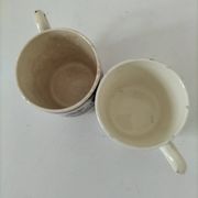 Pair of antique Saint-Amand cups – Floral decoration 4146 (1930s–50s)