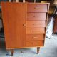 Meuble rangement, bois blond, 1960
