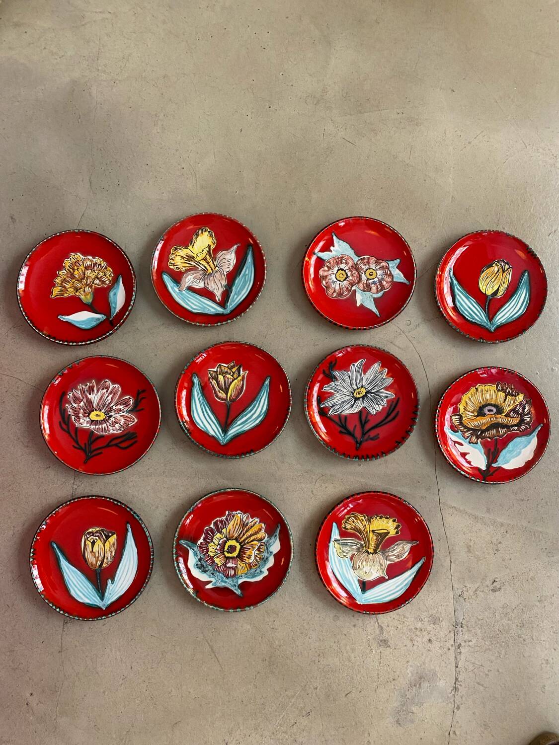 Dessert plates Cérenne Vallauris