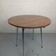 Foldable brown formica table compass legs