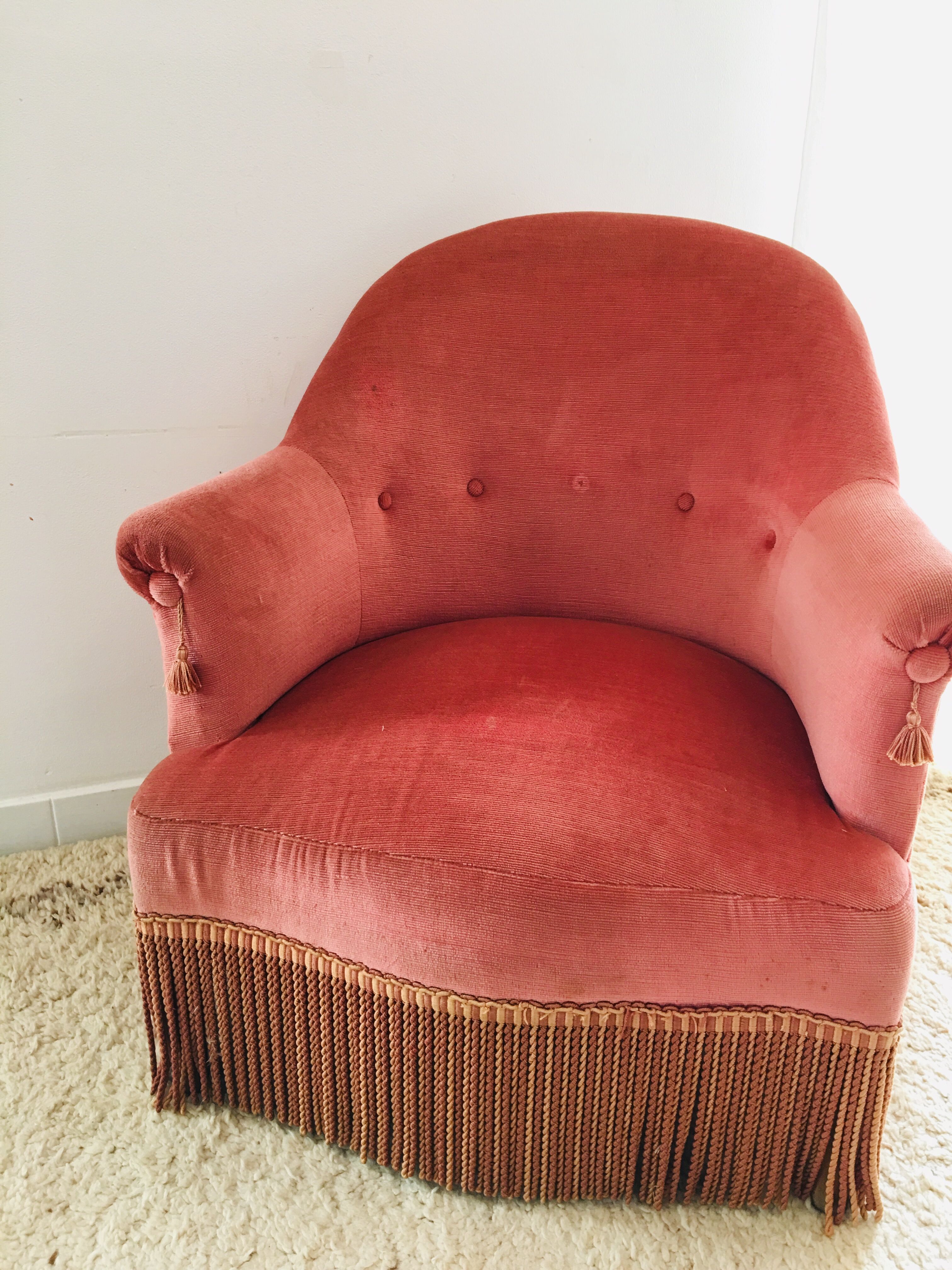 Pink armchair