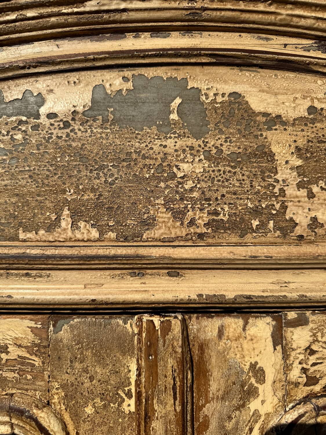 Large two-body sideboard Louis Philippe – blue beige patina