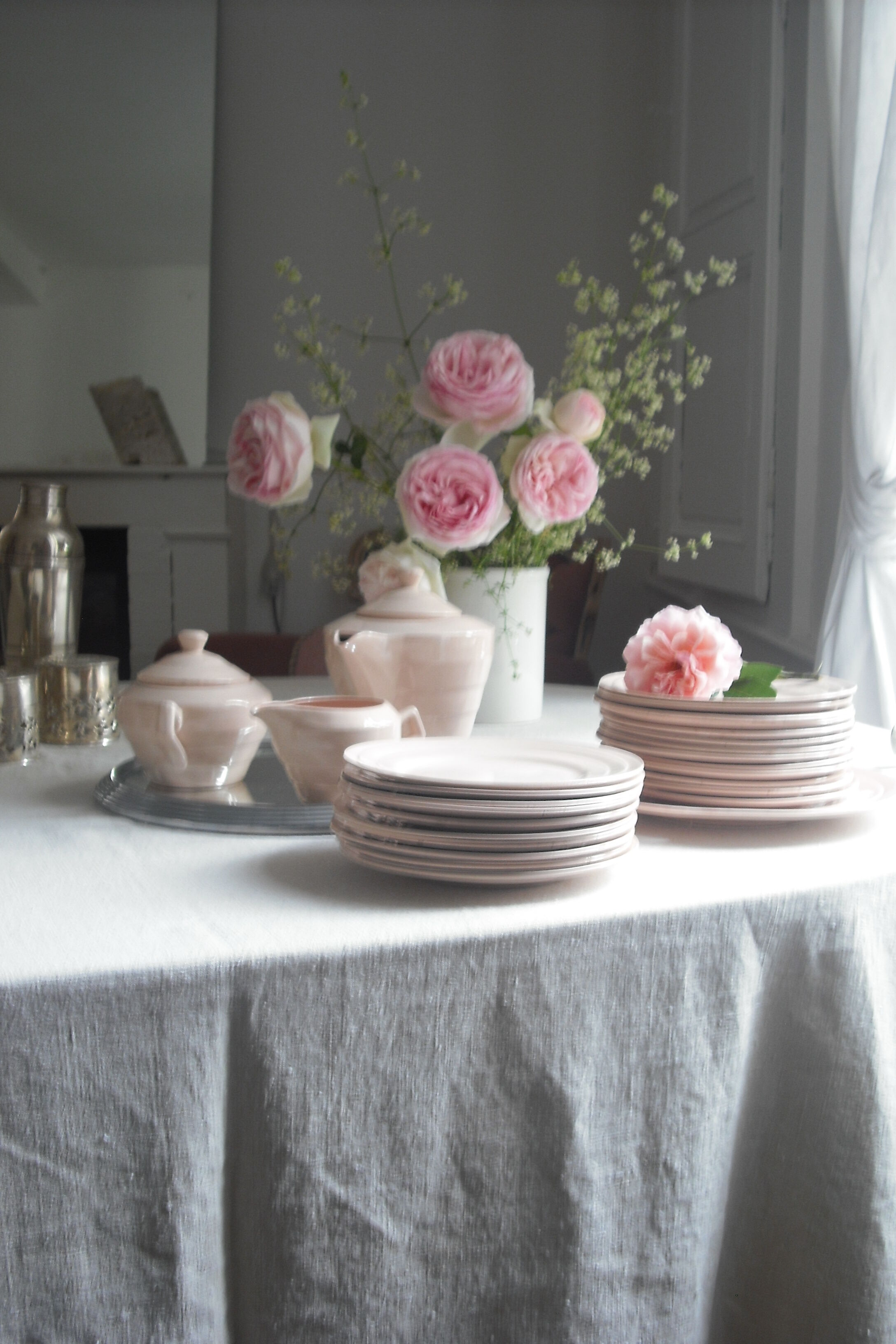 Coffee service powder pink 52 parts 1930