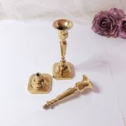 Pair of small brass candlesticks