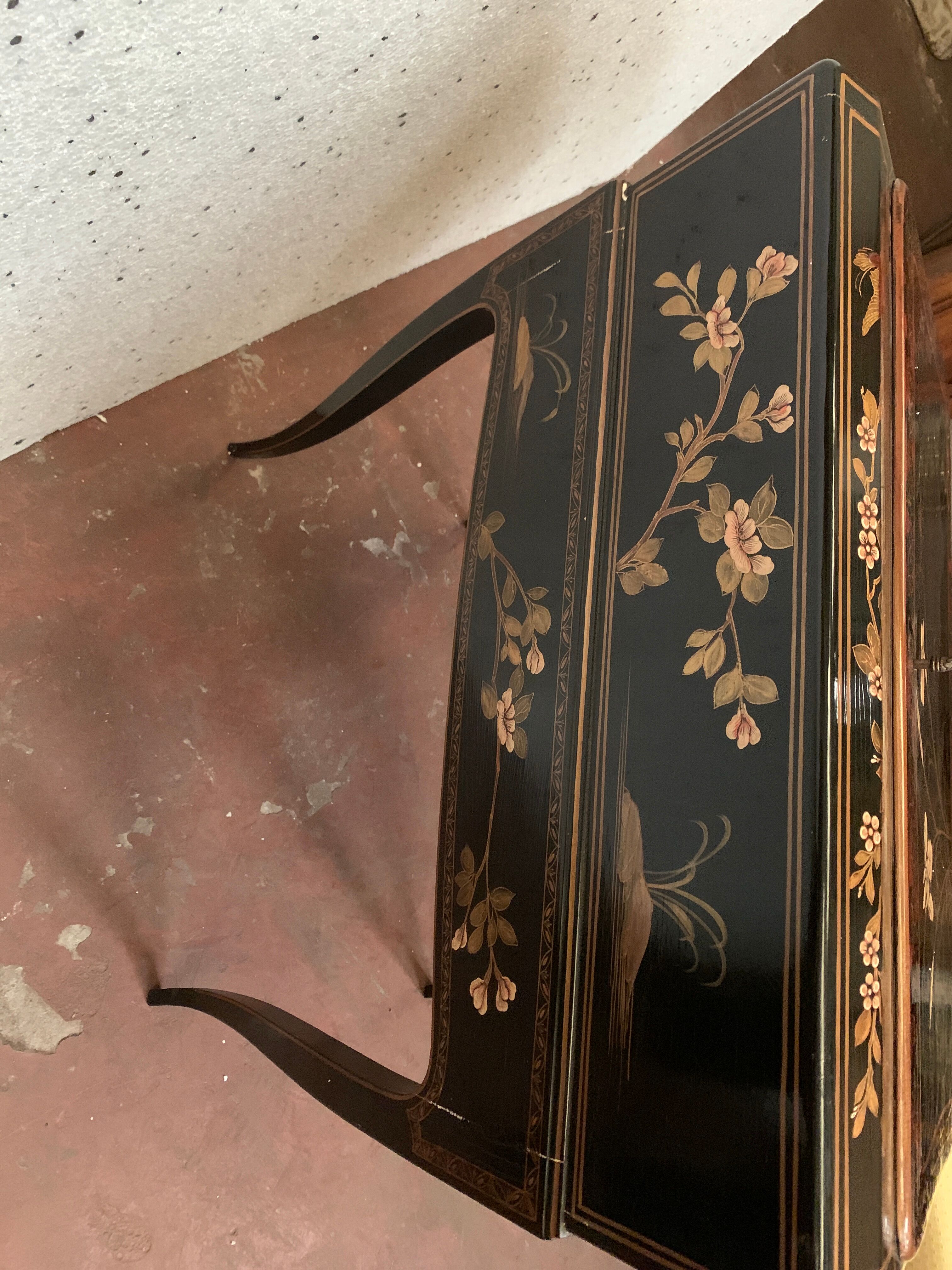 Louis XV style slope desk in lacquer of china XX century