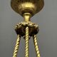 Art Deco chandelier. Marble, solid gilded bronze.