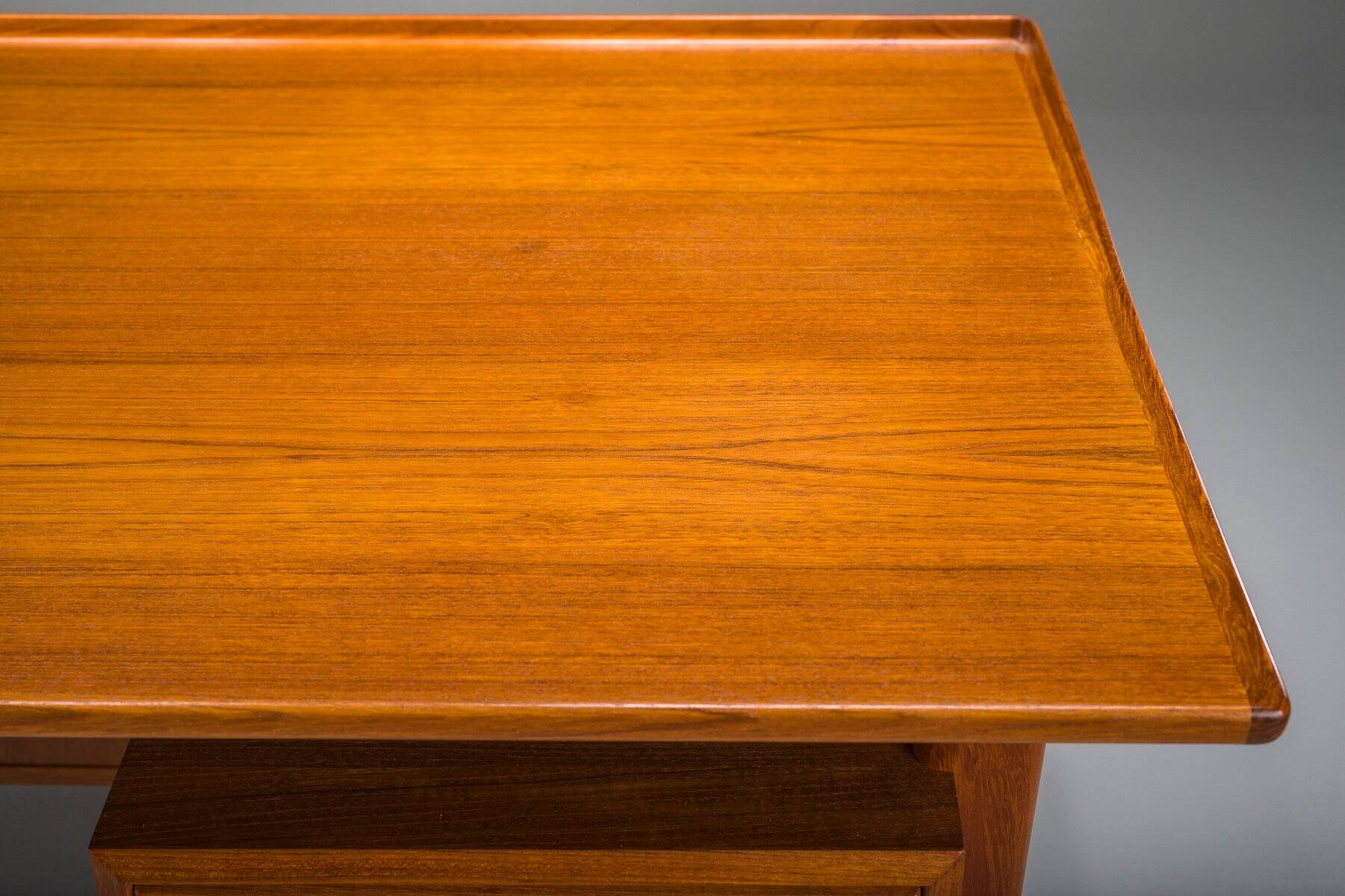 Danish teak desk by Peter Lovig Nielsen for Hedensted Mobelfabrik, 1974