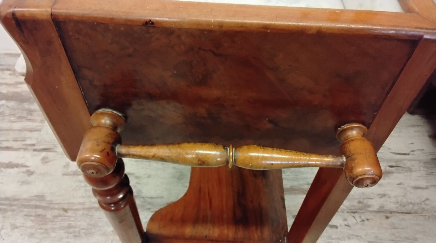 Antique dressing table/vanity unit in wood and marble