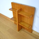Vintage blond oak shelf 1960