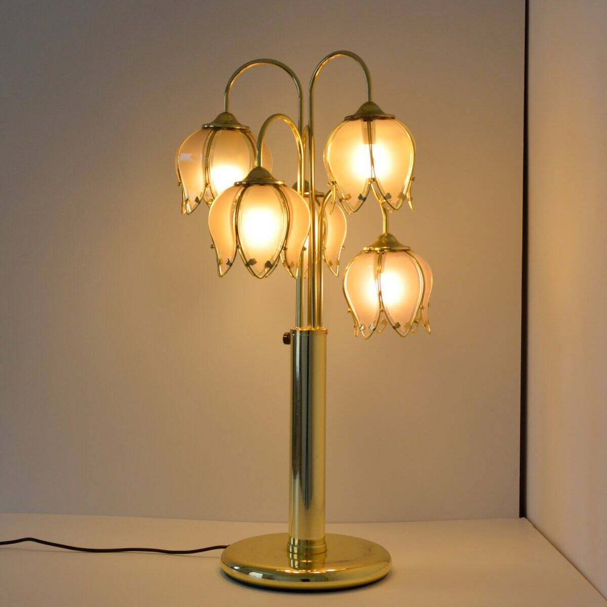 Lotus Flower Lamp Italian Design 1970s