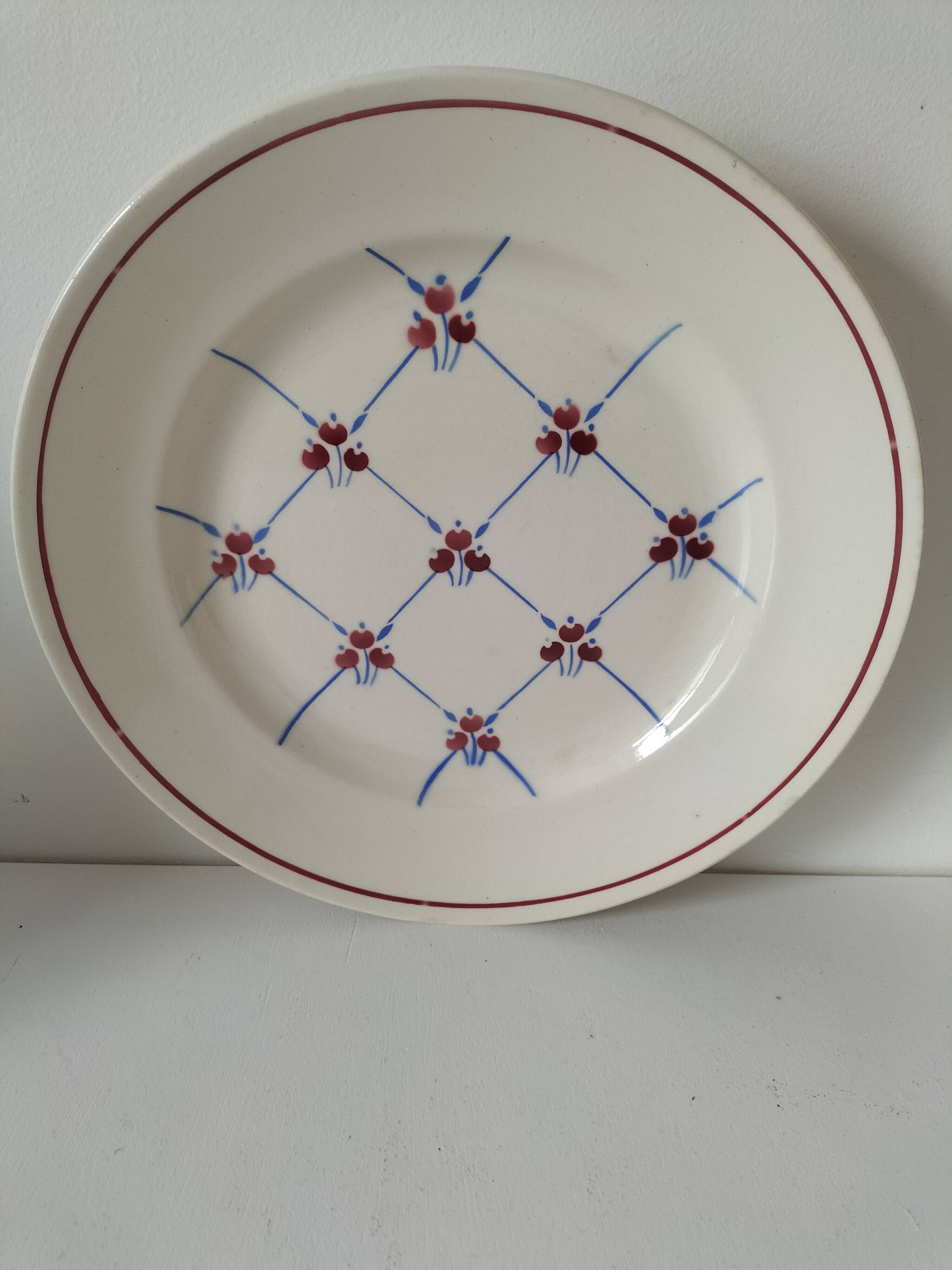 Large antique platter Badonviller Fénal Normandy pattern