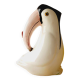 Toucan-shaped earthenware carafe/pitcher