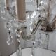 Brass and glass tassel chandelier 40-50s