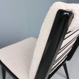 2x 'boomerang' h. mitzlaff, e. schmidt for soloform, bouclé lounge chairs, 1953