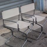 Pair of folding director's chairs by Lafuma