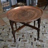 Moroccan table with copper top