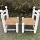 Duo de chaises vintage paillées par Charles Dudouyt.