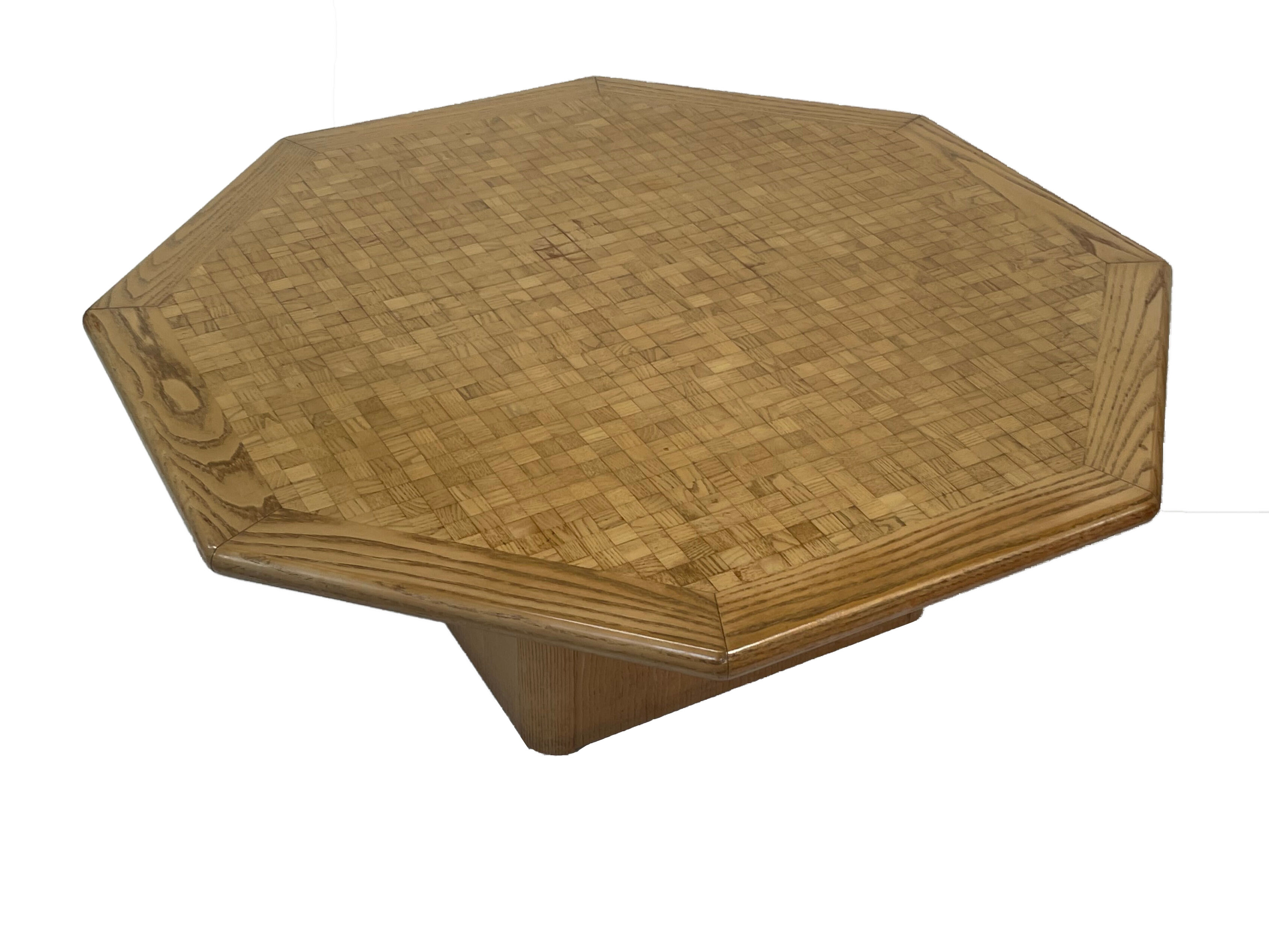 Vintage coffee table 1980s wood minimalist design