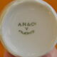 Set of 6 porcelain cups. Blueberry décor