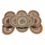 Service de 6 assiettes creuses anciennes vintage Style anglais